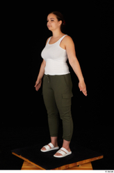 Woman White Chubby Female Studio Poses